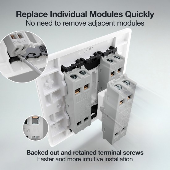 BG Grid Light Moulded 20A Intermediate Module